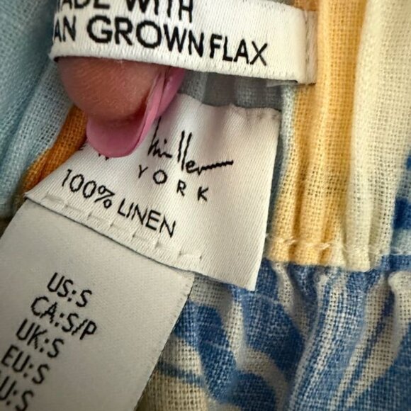 Nicole Miller Tropical 100% Linen Midi Skirt Size S - Picture 14 of 15